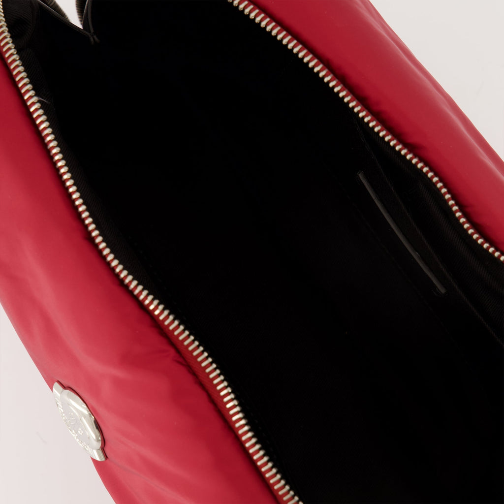 Moncler toiletry bag, red toiletry bag, water-repellent nylon, luxury accessories, Caradoc bag