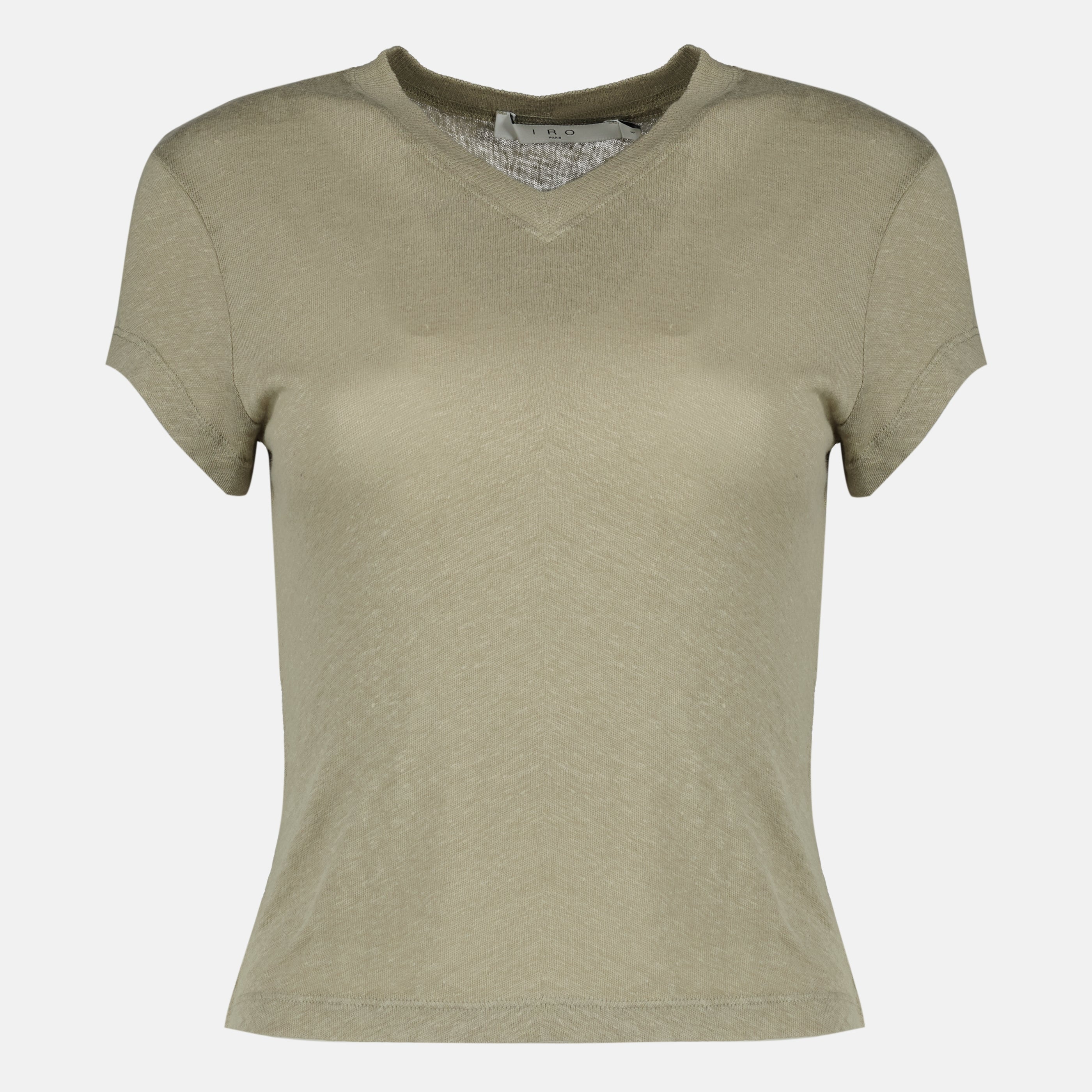 Kaki Linen IRO T-Shirt