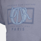 Dior Charm T-shirt, gray blue T-shirt, Autumn-Winter 2024, luxury cotton T-shirt, Dior apparel