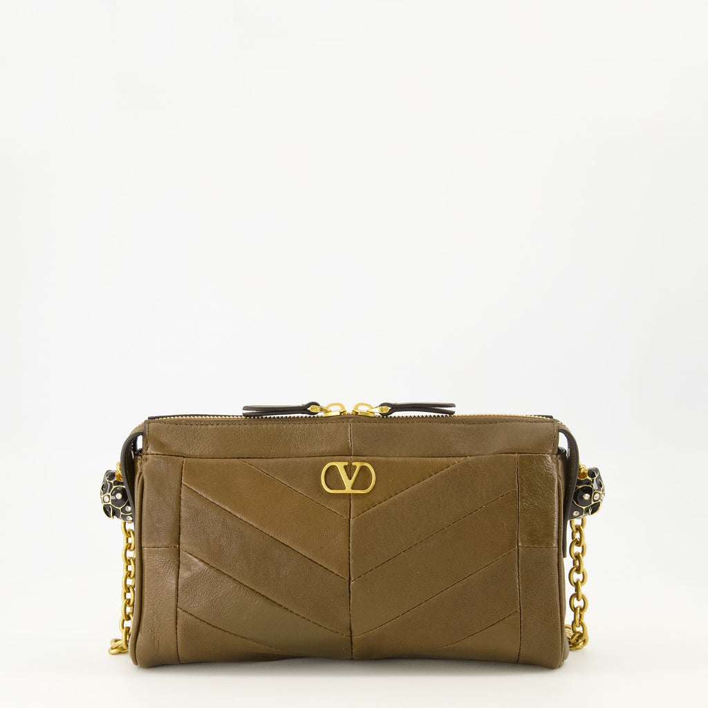 Image du Petit Sac Panthea Marron de Valentino Garavani pour Femmes - Saison Printemps-Été 2026 - Vue de Frontal