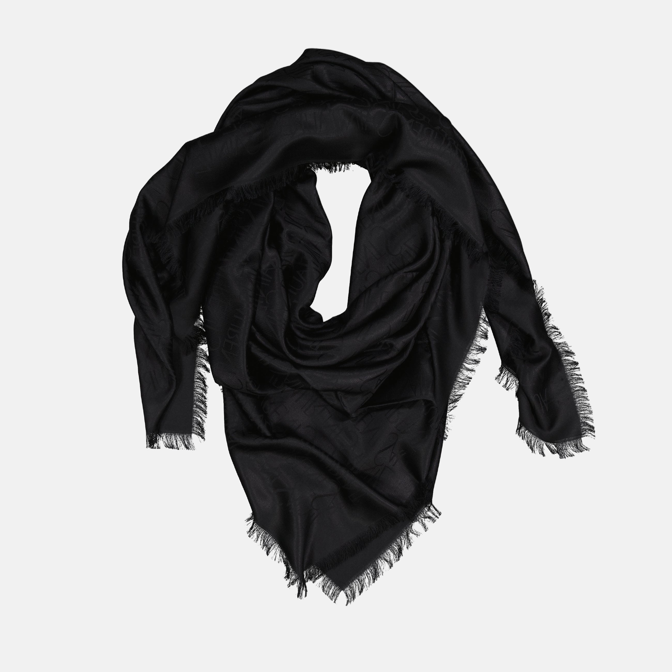 성 노란의 남성용 실크 및 울 스퀘어 스카프 이미지 - 2025년 가을-겨울 시즌 - 정면 보기