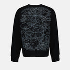 Black Cotton Sweatshirt, Givenchy Logo, Luxury Fashion, Autumn-Winter 2024, High-End Clothing