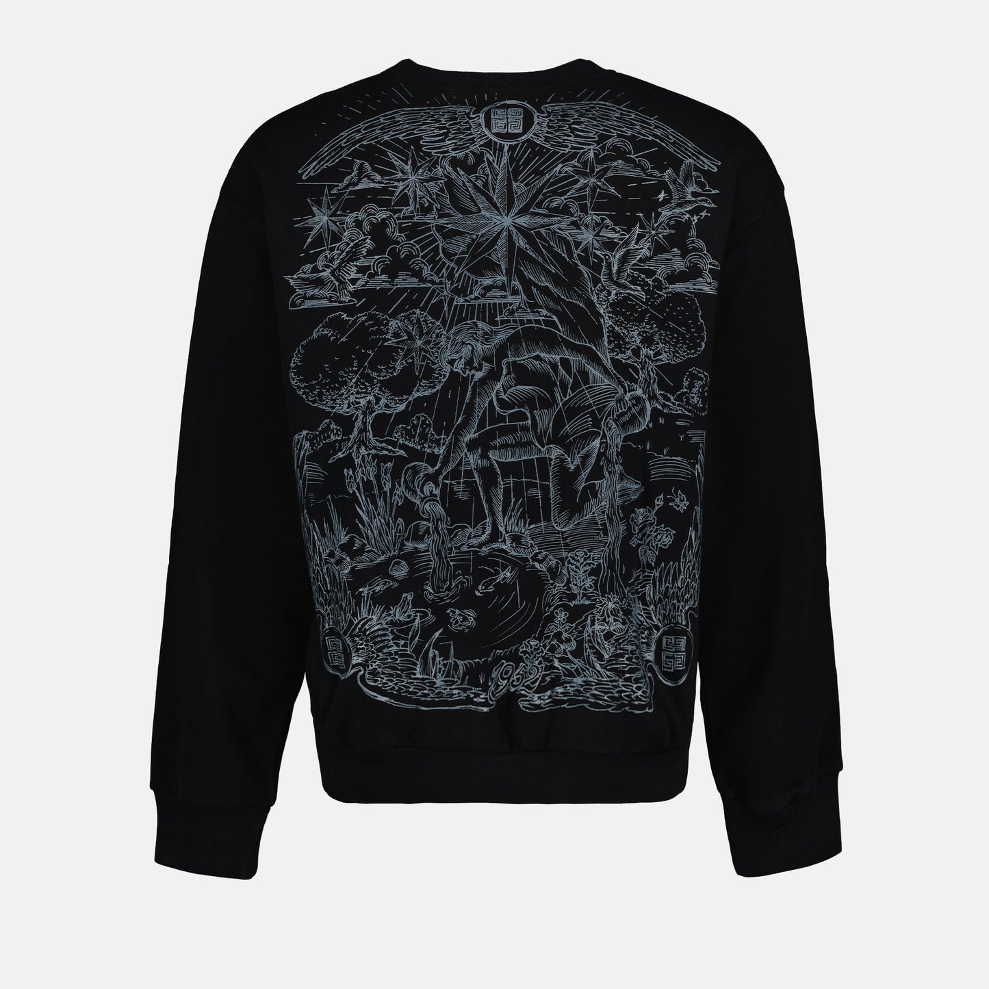 Black Cotton Sweatshirt, Givenchy Logo, Luxury Fashion, Autumn-Winter 2024, High-End Clothing