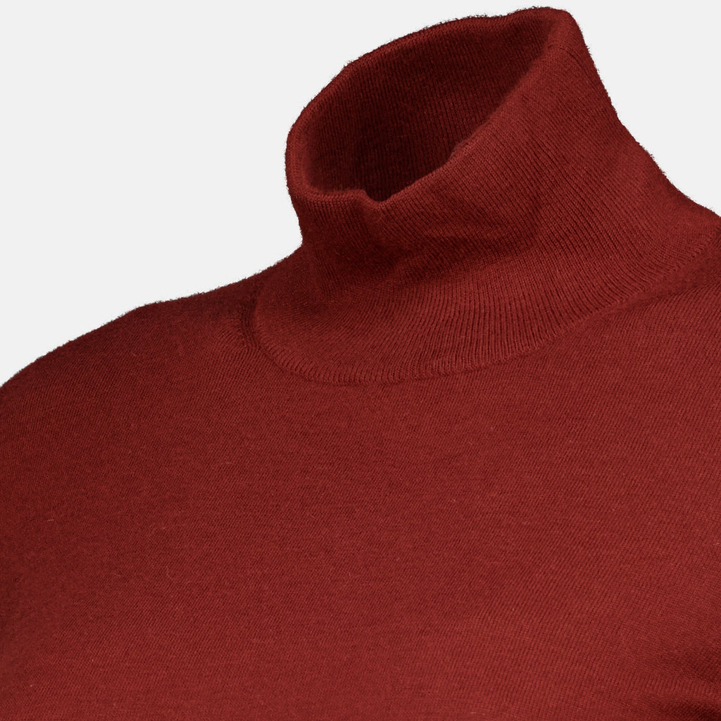 Roter Rollkragenpullover