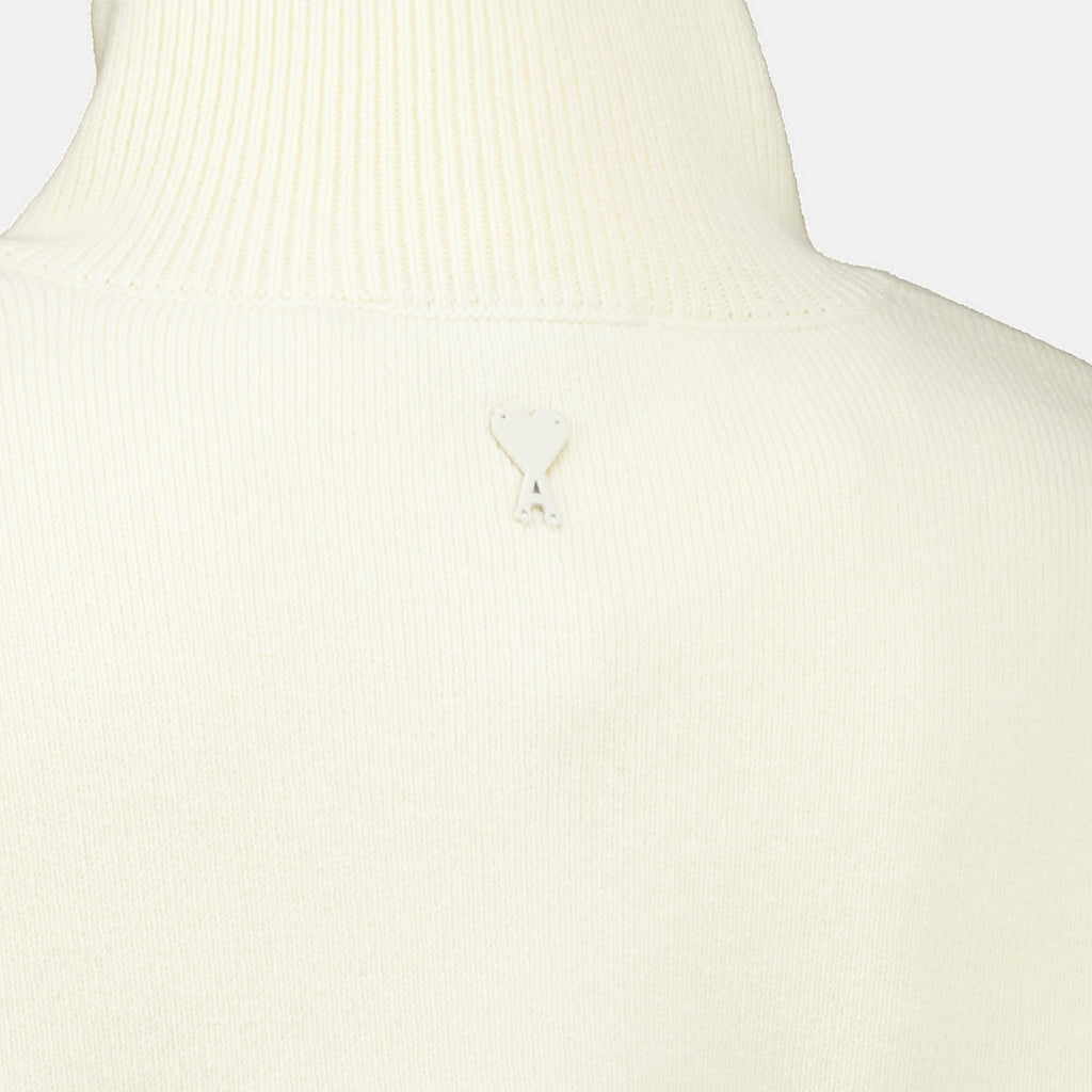 Sweater Branco de Gola Alta