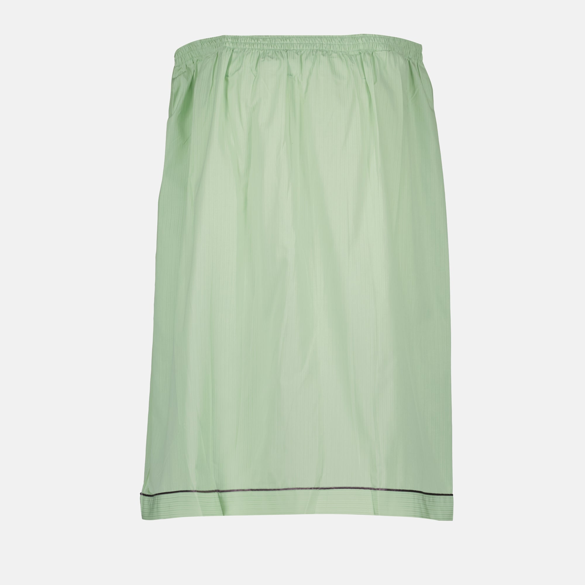 Prada skirt, green midi skirt, cotton skirt, Autumn-Winter 2025, designer skirt