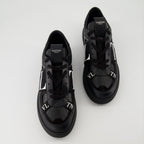Bild von VLTN schwarzen Sneakers von Valentino Garavani für Herren - Saison Herbst-Winter 2025 - Draufsicht auf das Paar