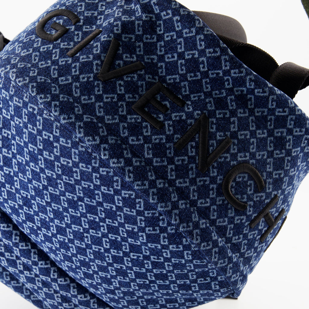 denim backpack, Essential U collection, designer backpack, stylish accessories, practical design