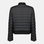 Image de la doudoune courte Juju noire de Moncler pour femmes - Saison Printemps-Été 2026 - Vue de dos