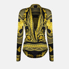 Versace Body Barocco, designer long sleeve bodysuit, luxury bodywear, autumn-winter fashion, premium viscose body