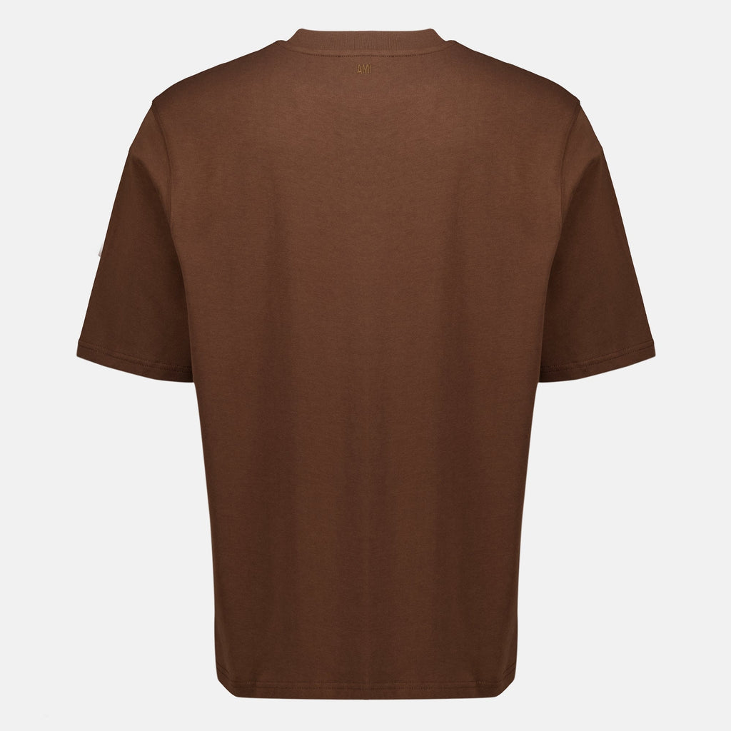T-Shirt in Cotone Marrone