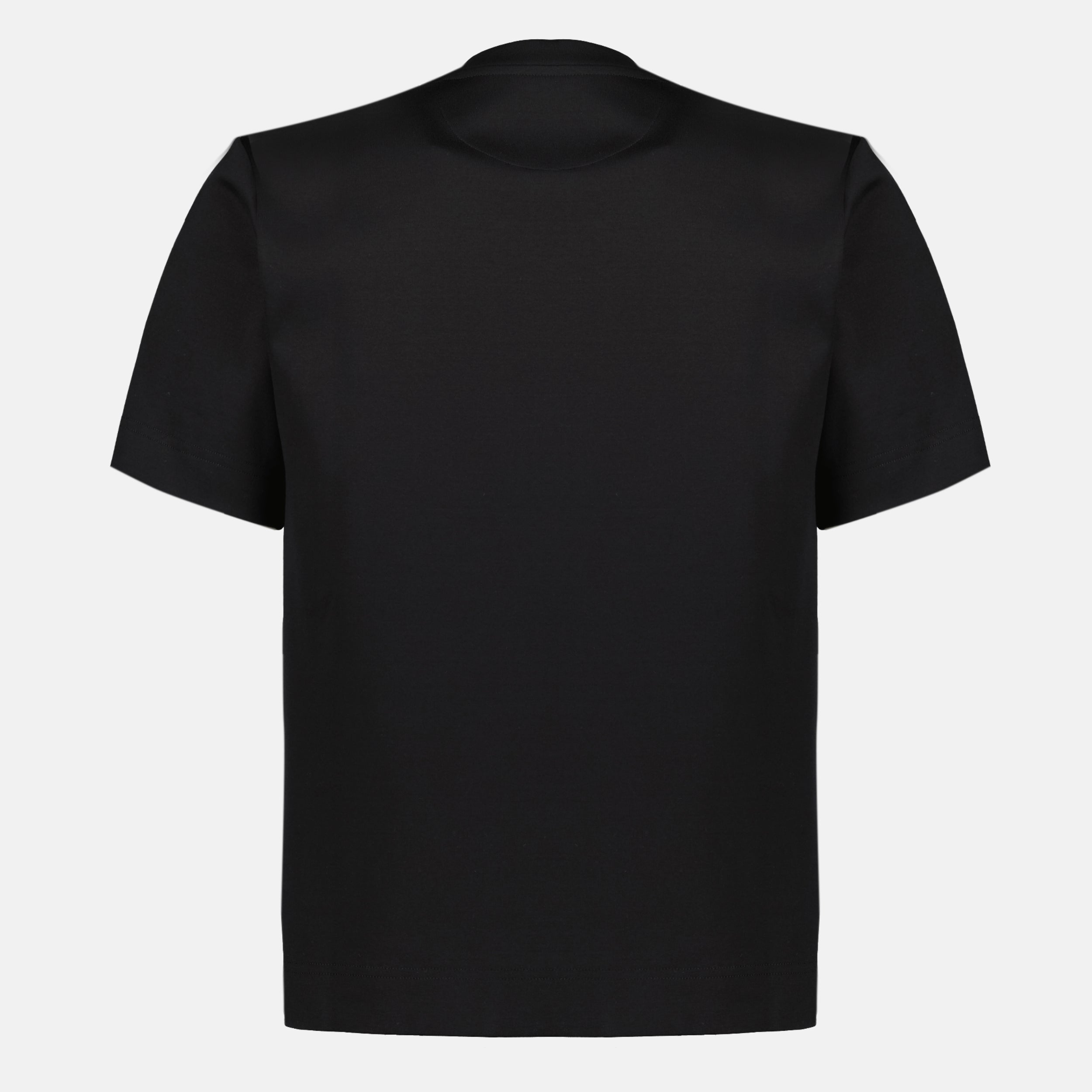 Black Cotton Printed T-Shirt