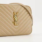 Image of Lou Beige Photo Bag by Saint Laurent for Women - Season Autumn-Winter 2025 - Detail View 1