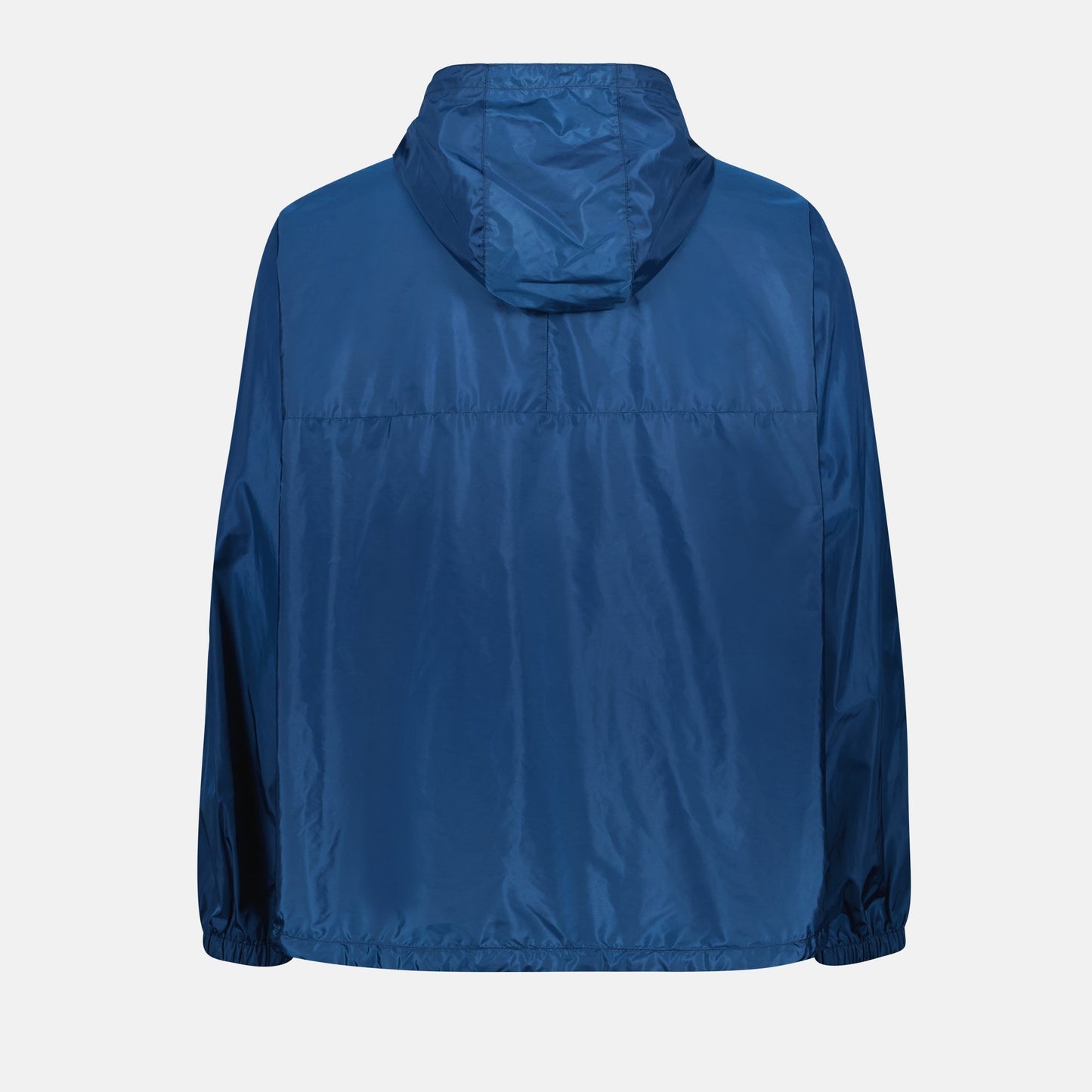 Prada windbreaker, blue Re-Nylon, luxury outerwear, Fall-Winter 2024, water-repellent jacket