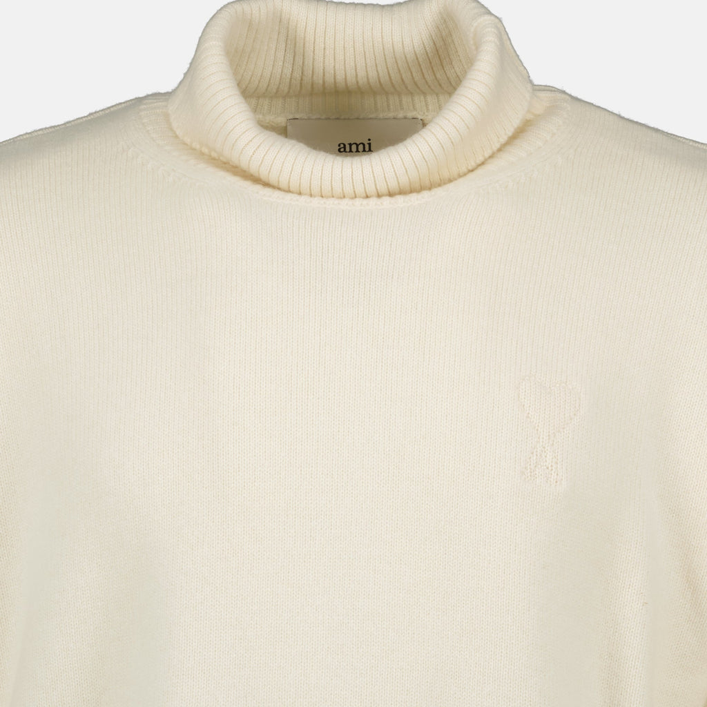 Ami de coeur sweater, roll neck sweater, AMI Paris, cashmere wool blend, fashion sweater
