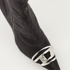 Image of Diesel Venus Denim Ankle Boots by Diesel for Women - Season Autumn-Winter 2024 - Top Detail View