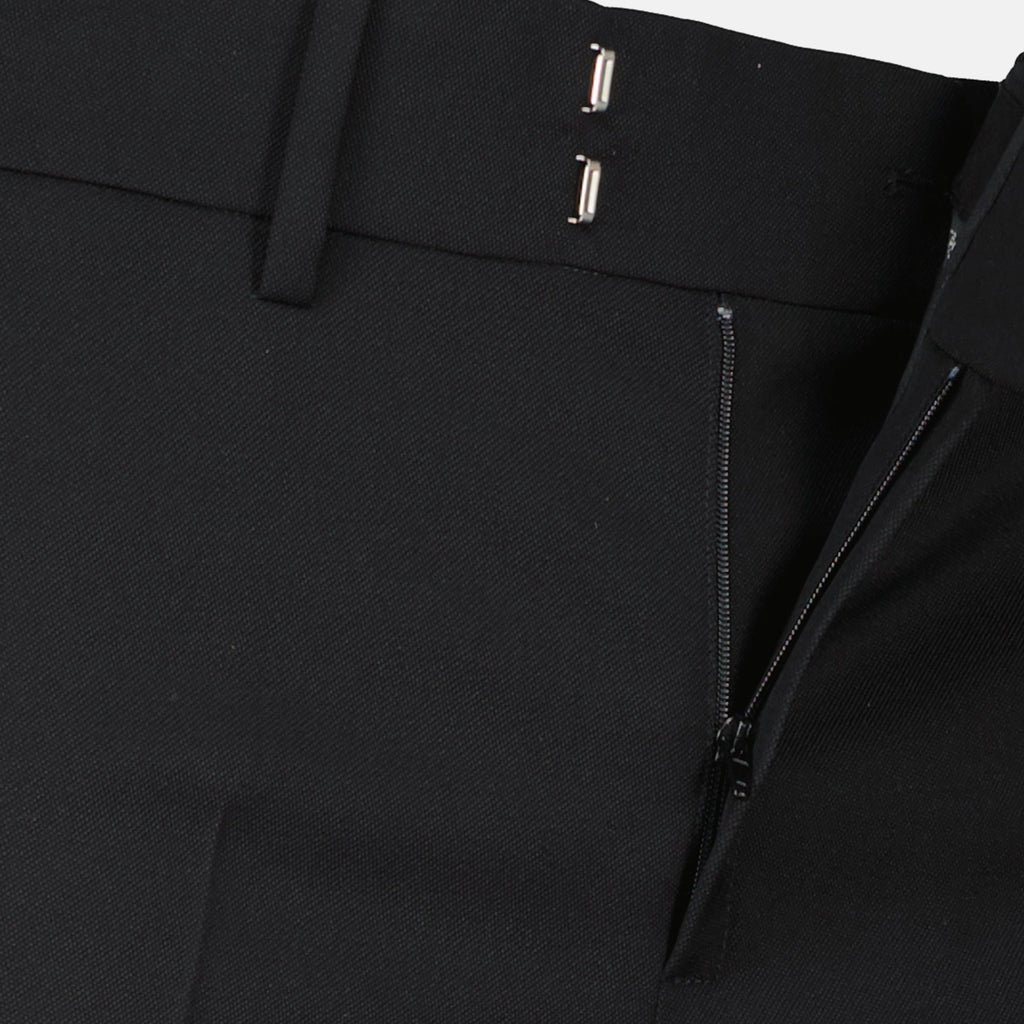 black wool trousers, Courrèges pants, Fall-Winter collection, men's fashion, straight cut trousers