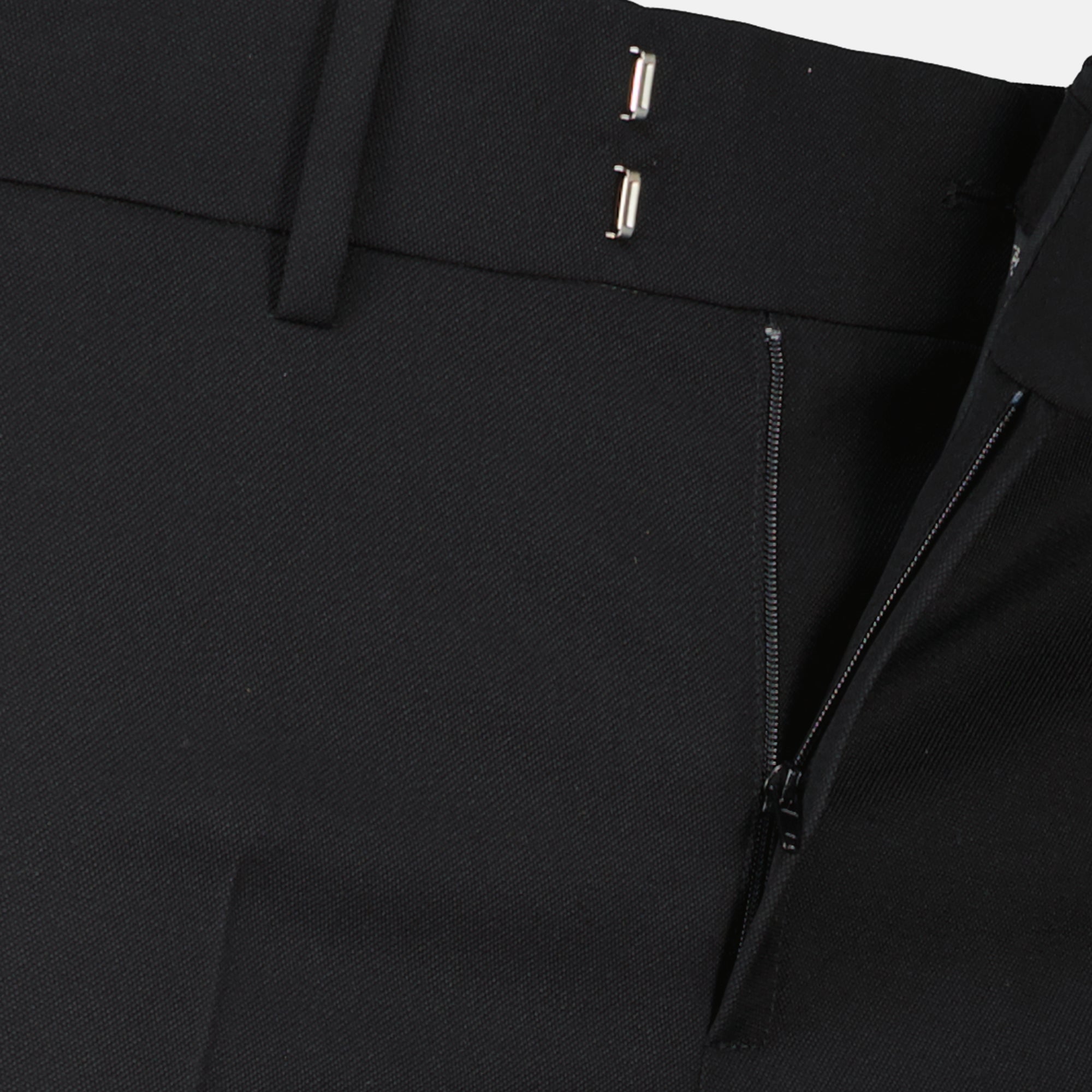 black wool trousers, Courrèges pants, Fall-Winter collection, men's fashion, straight cut trousers