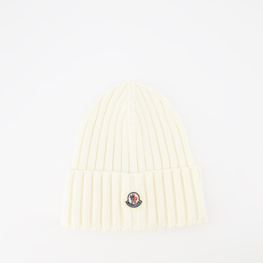 Moncler, wool beanie, Autumn-Winter 2024, luxury accessories, logo beanie