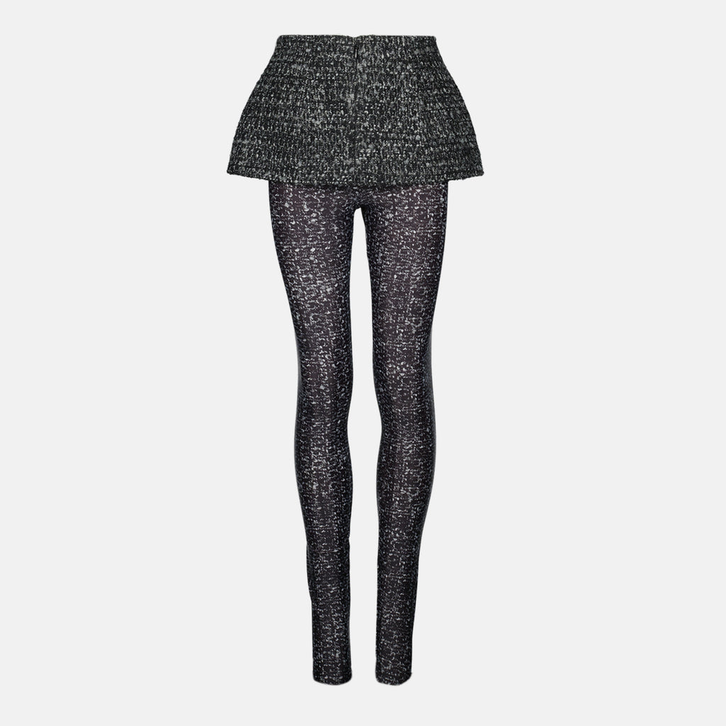 skirt leggings, Diesel, high waist leggings, tweed leggings, modern style