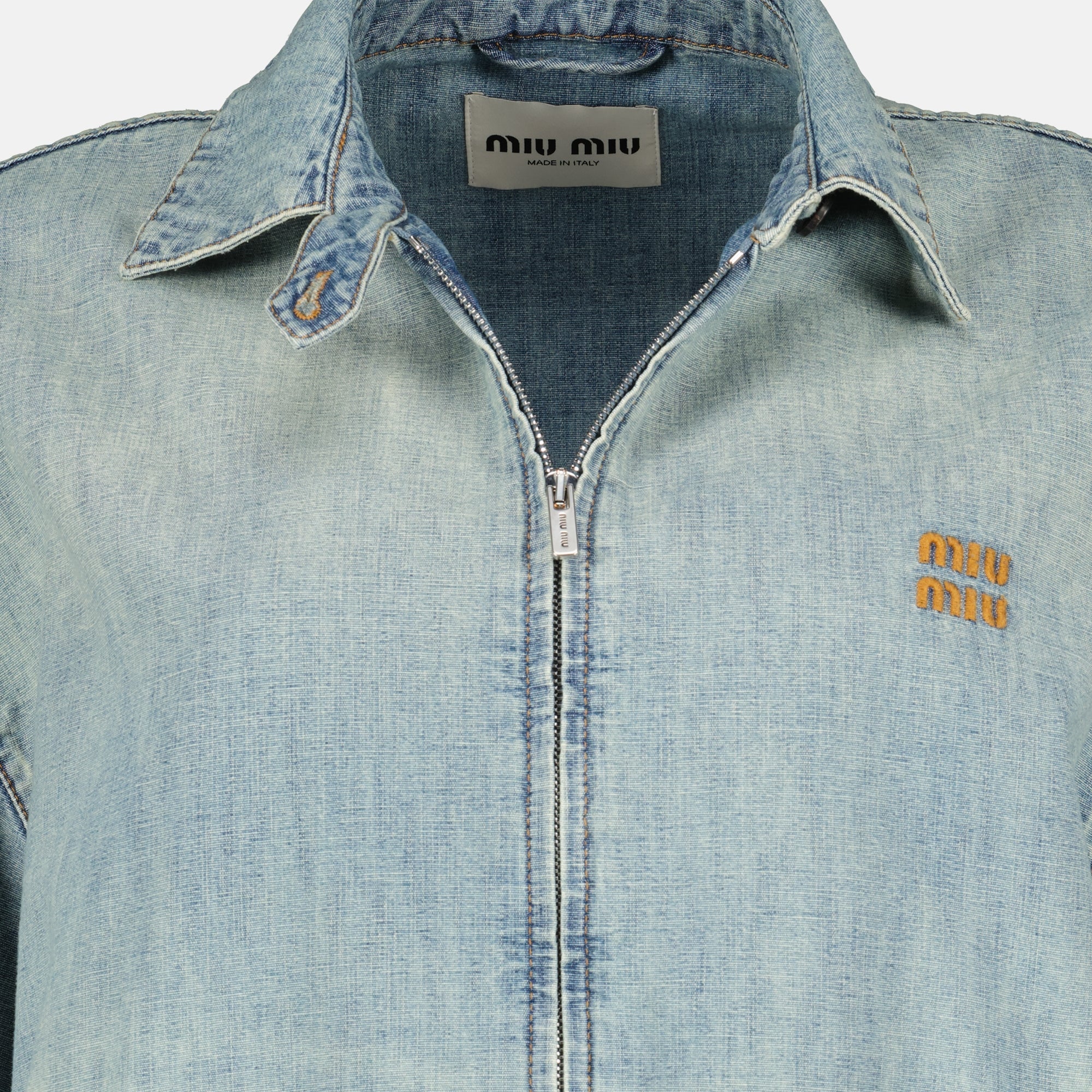 denim jacket, Miu Miu, blue jacket, Spring-Summer collection, women's outerwear