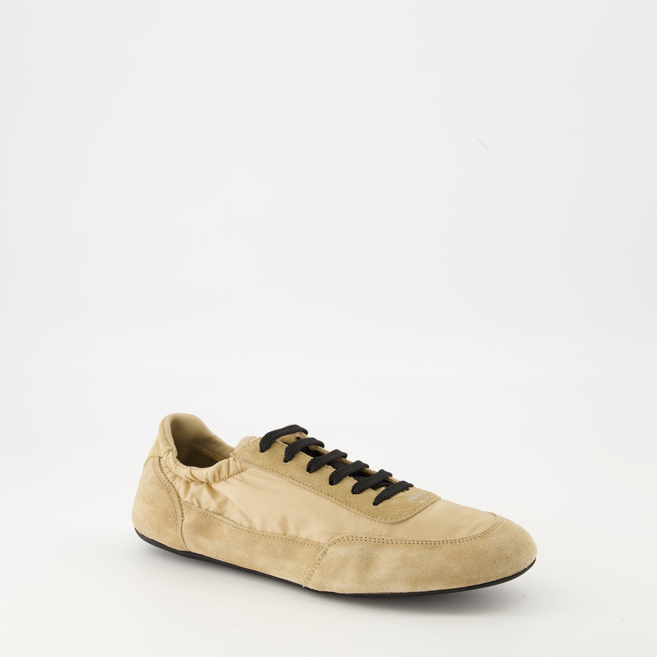 Prada sneakers, Collapse beige sneaker, Re-nylon sneakers, luxury footwear, designer shoes