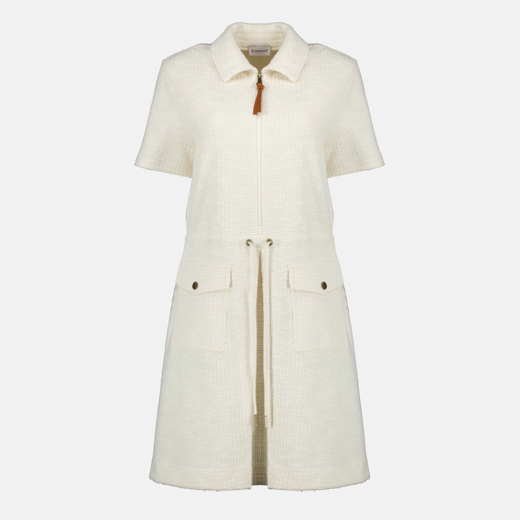 Image of Mini Beige Dress by Moncler for Women - Season Spring-Summer 2026 - Front View