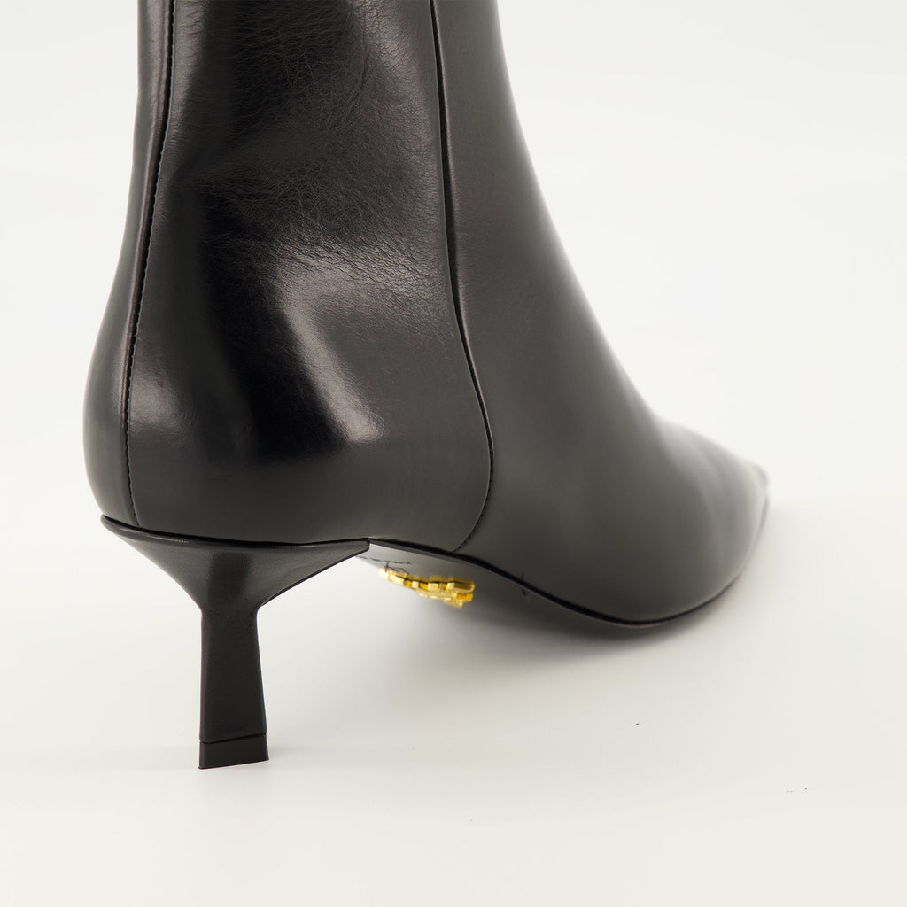 prada black brushed leather ankle boots we in style prada women 15546868040060