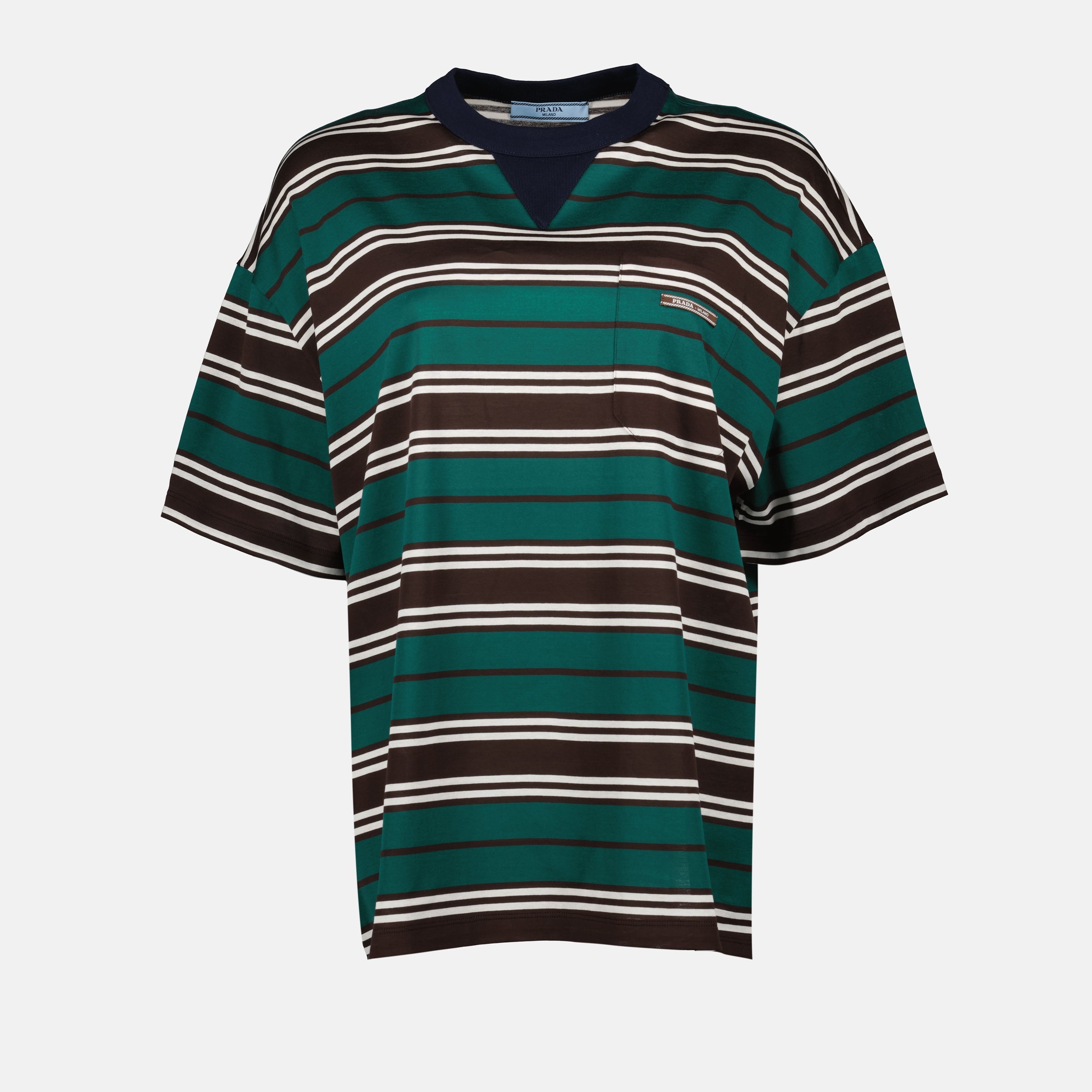 striped t-shirt, casual wear, Prada, cotton t-shirt, Spring-Summer collection