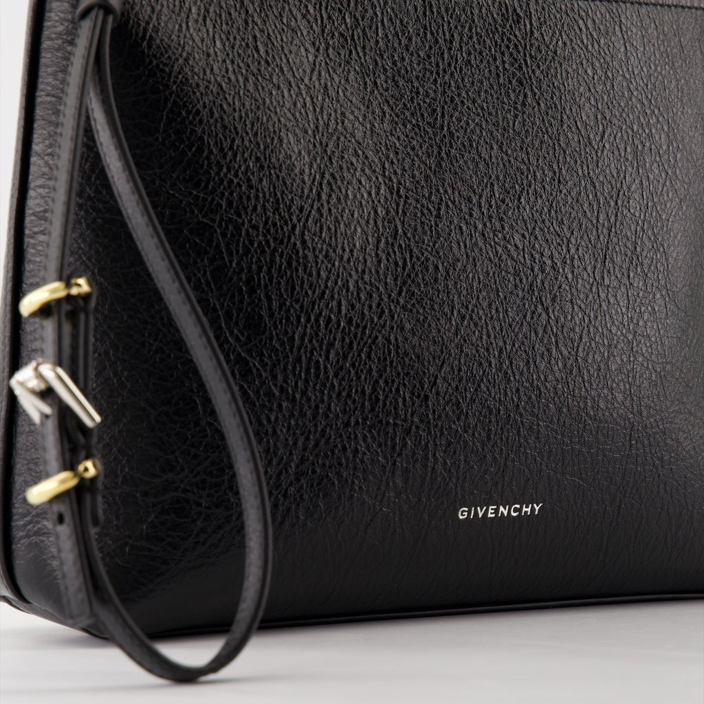 Givenchy, leather pouch, luxury accessories, Autumn-Winter 2024, elegant black clutch