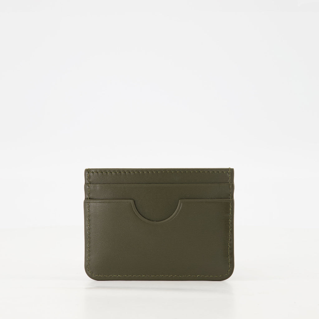 AMI de Coeur, card holder, khaki green, leather accessory, unisex wallet
