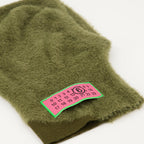 Khaki green wool cagoule, MM6 Autumn-Winter 2024, bicolored cagoule, luxury winter accessories, stylish wool cagoule