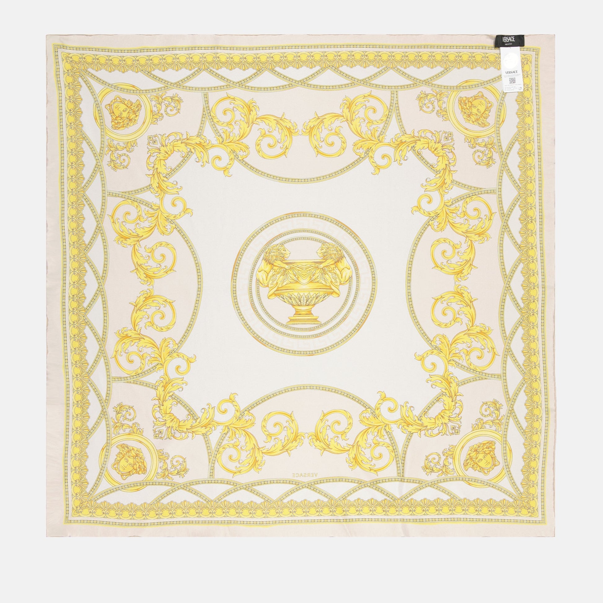 silk scarf, luxury accessory, Versace scarf, Autumn-Winter 2024, elegant scarf