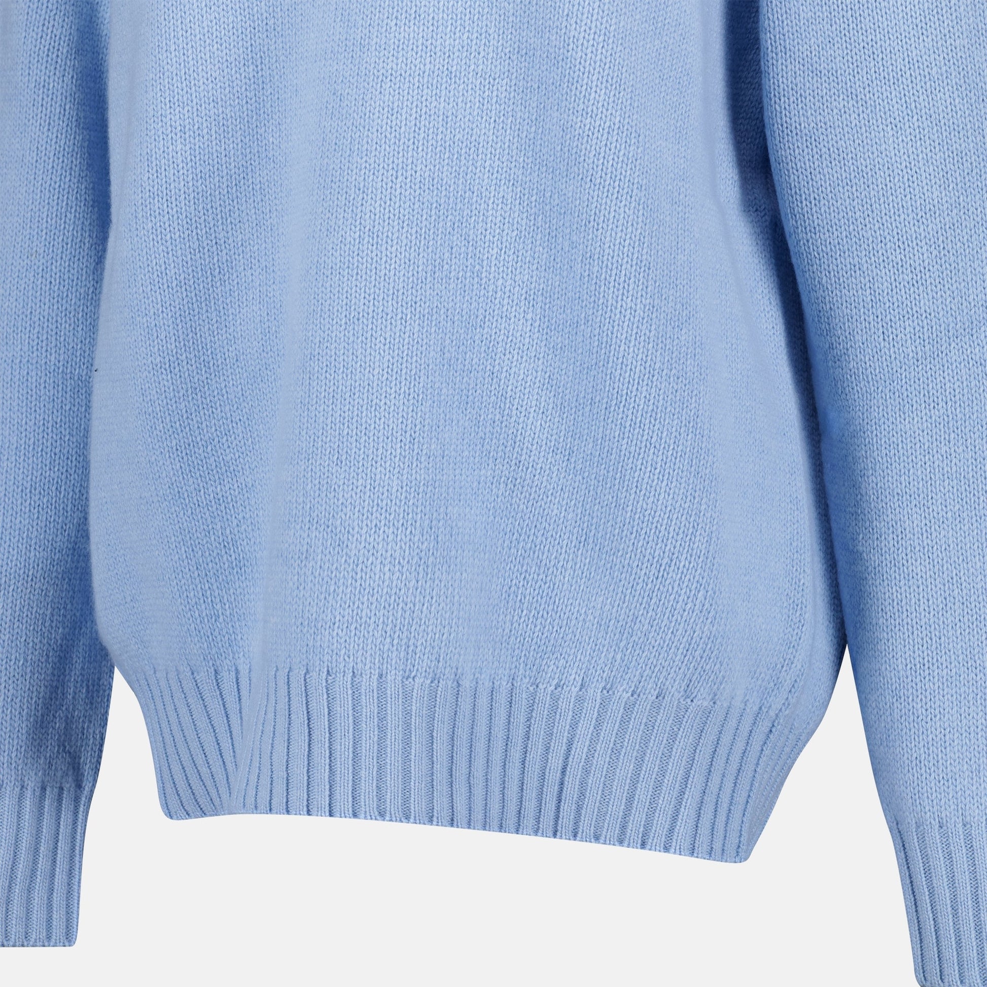 Prada sweater, blue wool sweater, luxury winter wear, premium knitwear, designer clothing