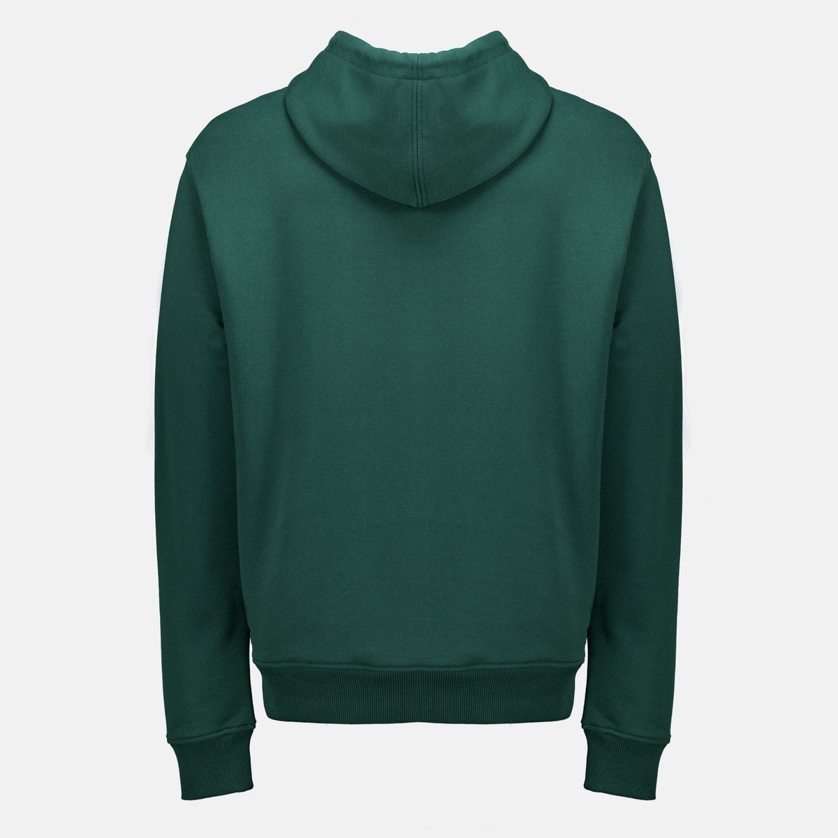 Sudadera verde de algodón con capucha y logotipo bordado
