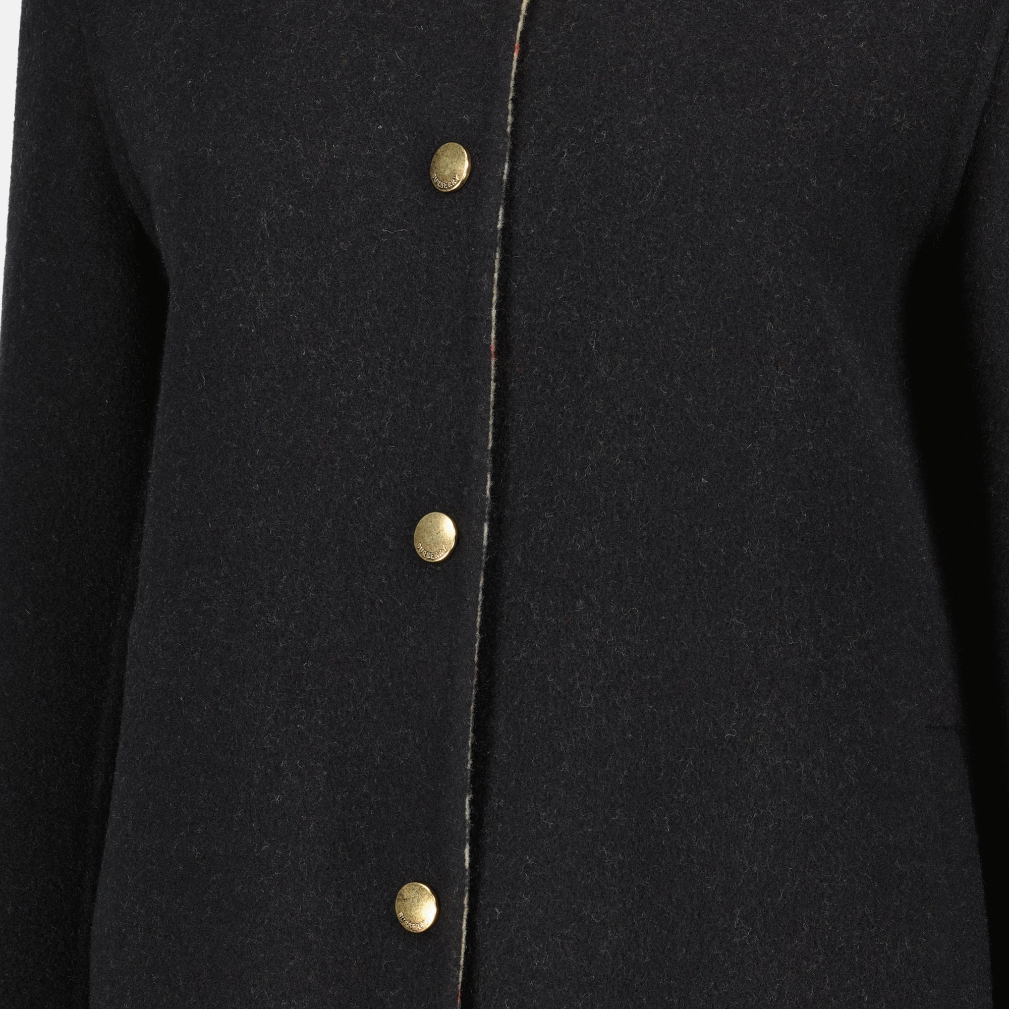 Burberry gray wool jacket, Autumn-Winter jacket, classic collar jacket, high-quality wool outerwear, Burberry Check design