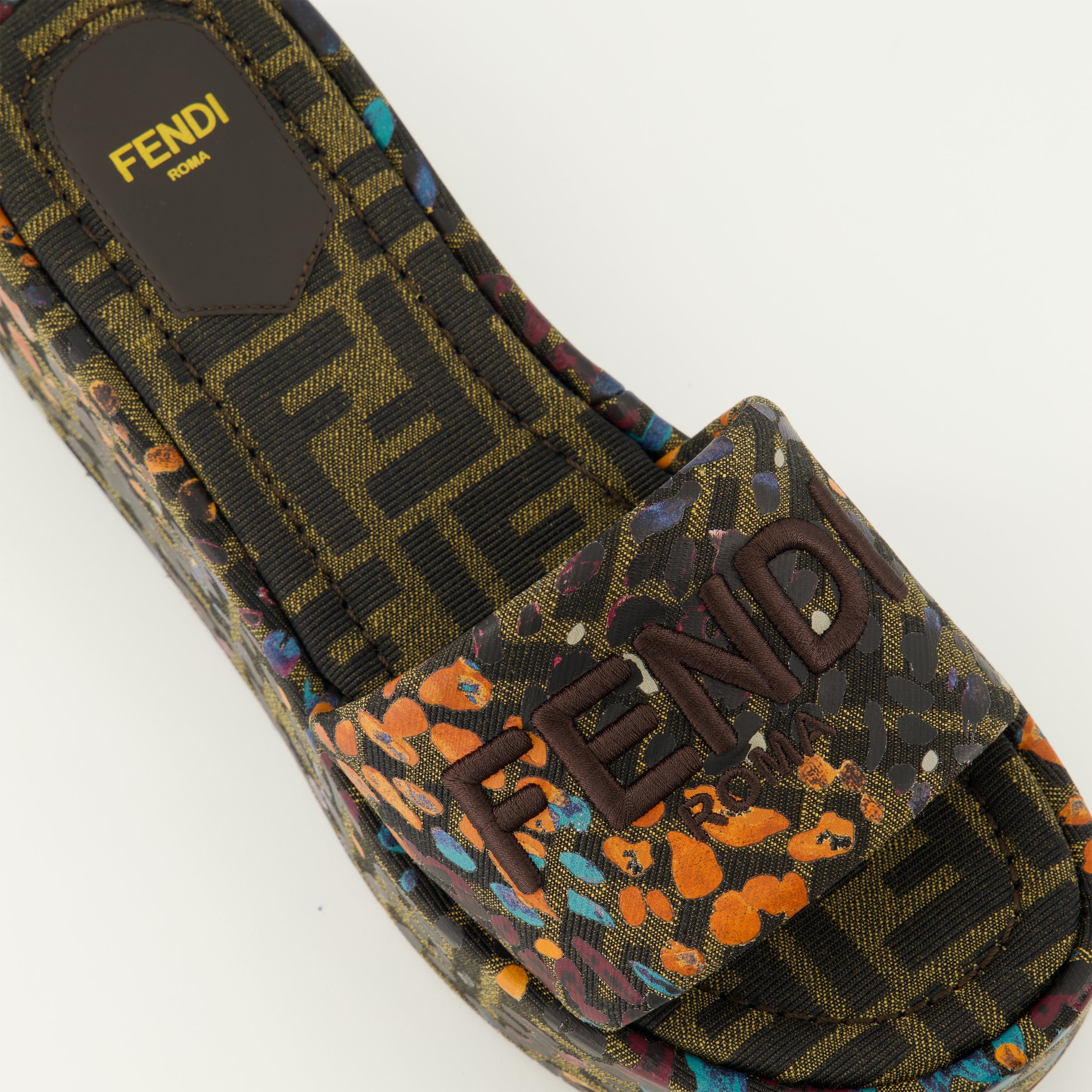 FF Floral Printed Wedge Mules