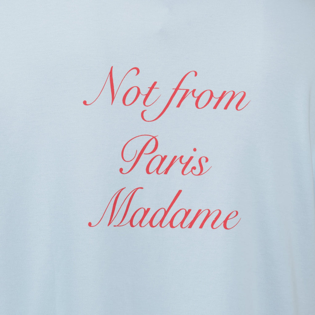 Blue Slogan Calligraphy T-Shirt - Drôle de Monsieur
