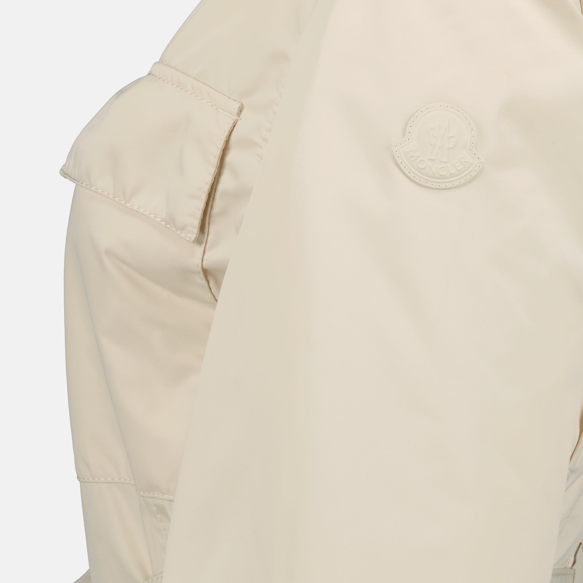 Image of Maitake Beige Belted Jacket by Moncler for Women - Season Spring-Summer 2026 - Detail View 2