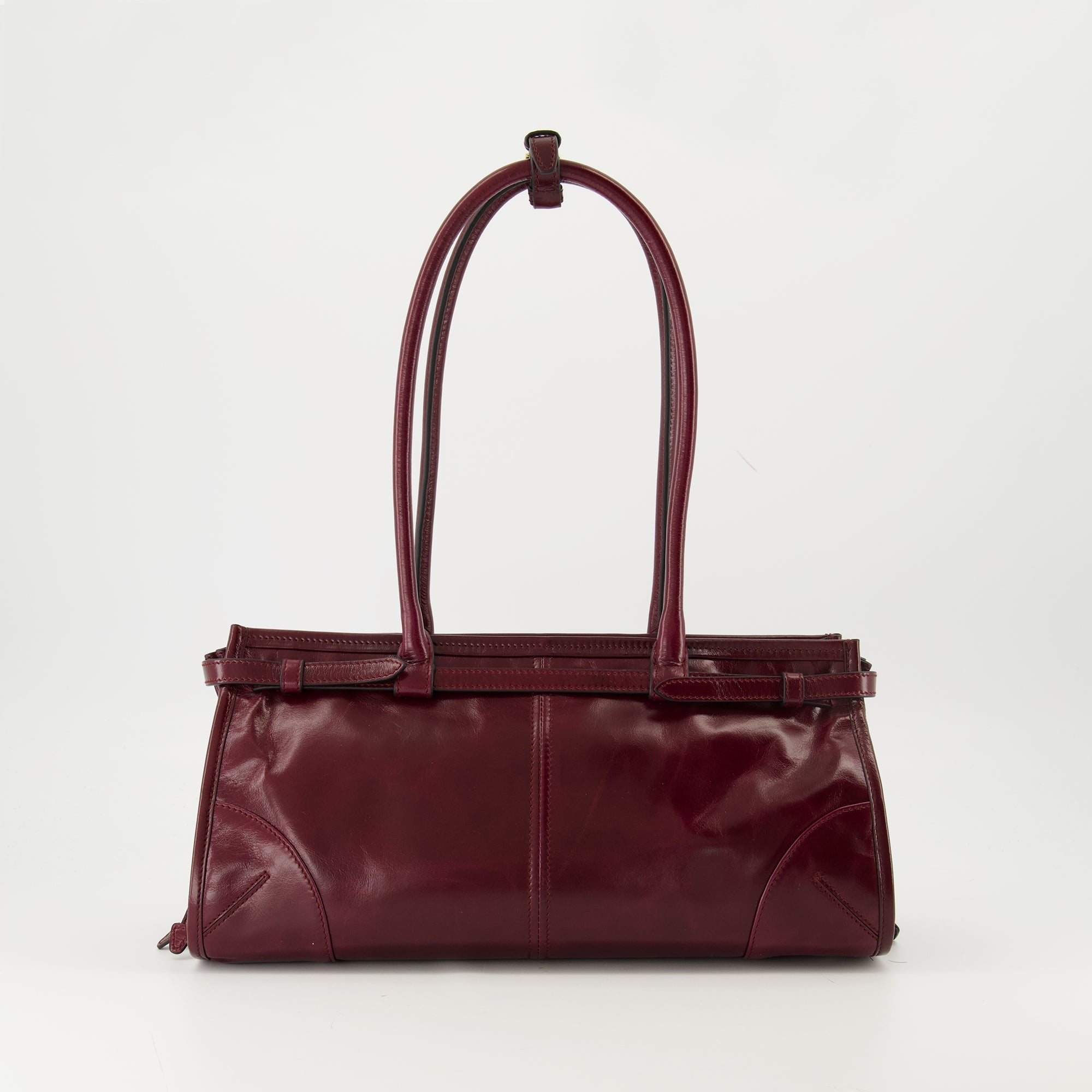 Bonnie Bordeaux Bag, Prada handbag, calf leather bag, designer accessories, stylish handbag