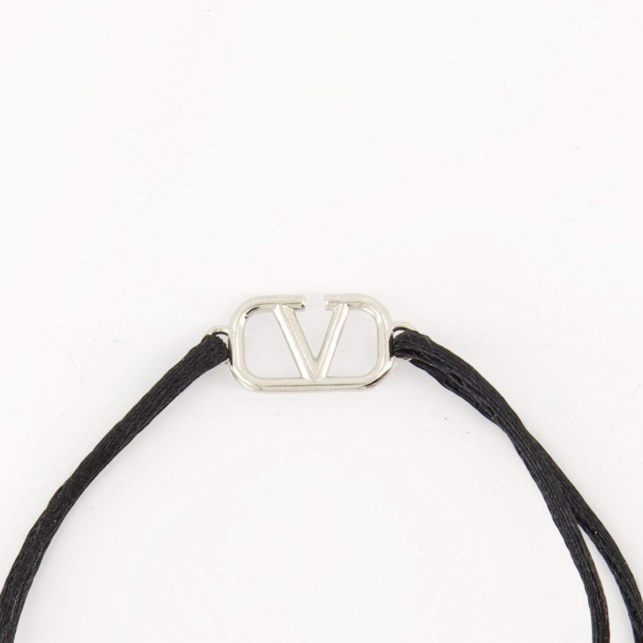 Vlogo bracelet, Valentino Garavani, black cord bracelet, luxury accessories, elegant men's bracelet