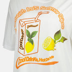 white printed t-shirt, Iro Nelita, oversized t-shirt, lemon print, cotton t-shirt