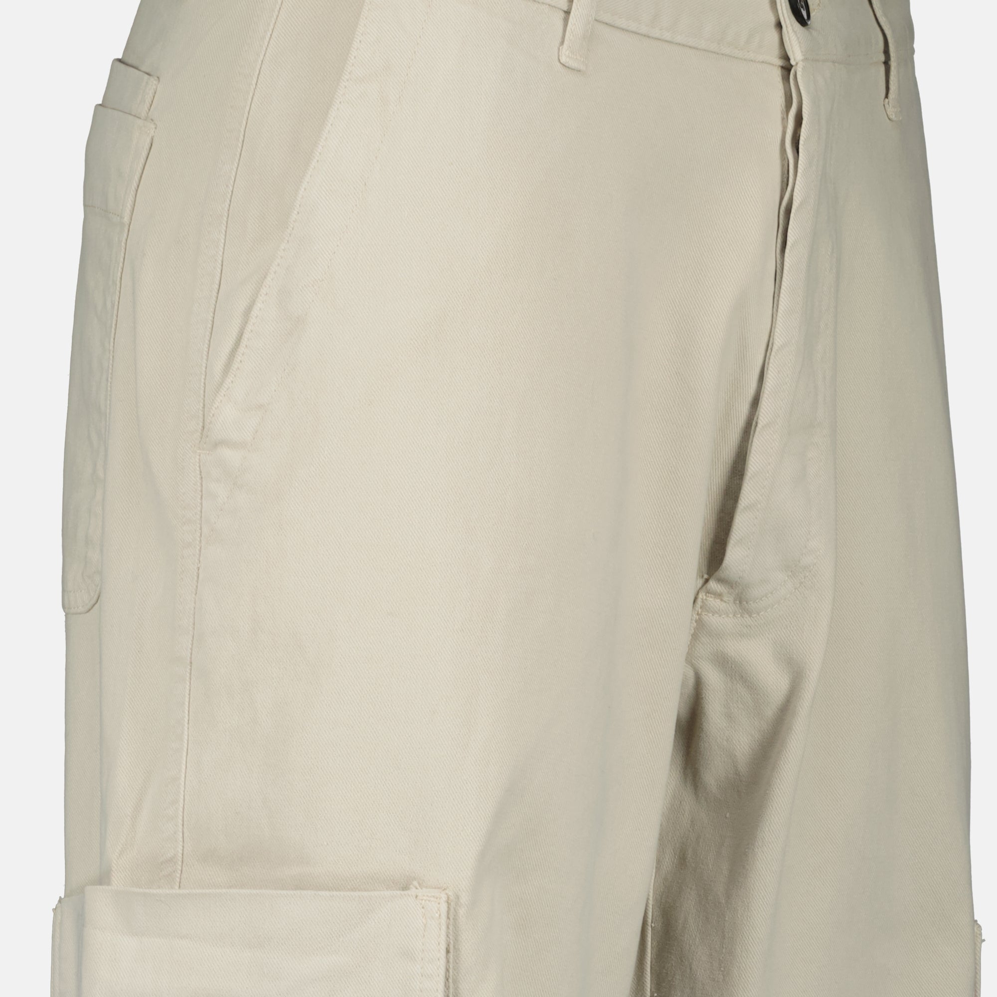 beige cargo pants, Officine Générale, Autumn-Winter collection, five-pocket pants, cotton pants