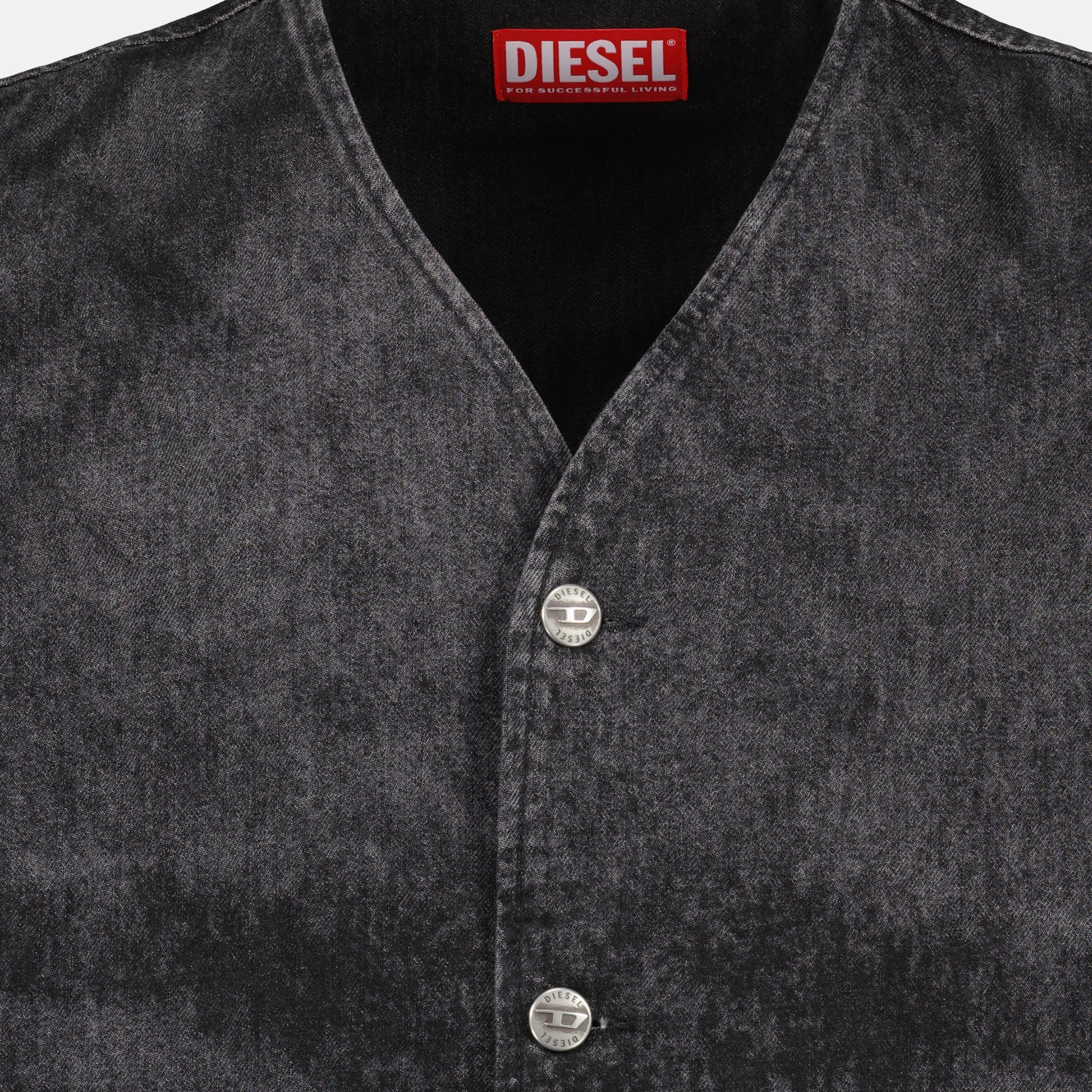 Diesel D-Boy jacket, black denim jacket, unisex fashion, Autumn-Winter 2025, modern casual wear
