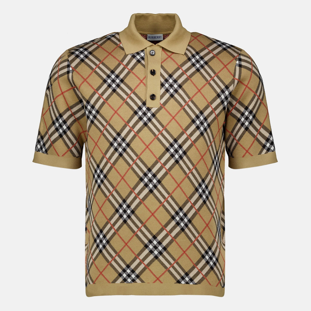 Polo de algodón a cuadros