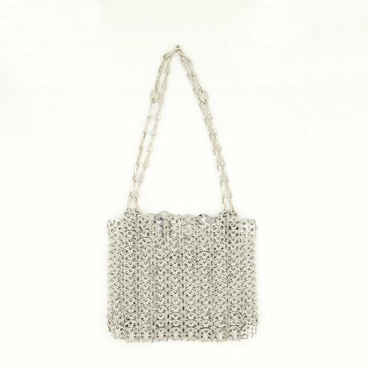 Rabanne, Iconic 1969 Bag, silver metal bag, Autumn-Winter 2024, fashion accessory