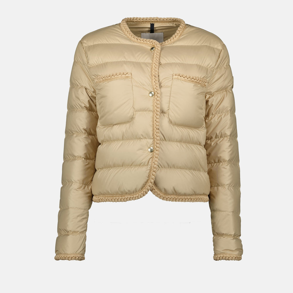 Chaqueta de Plumas Tejida Beige