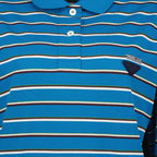 Blue striped polo, Prada polo shirt, women's polo, cotton polo, classic collar polo