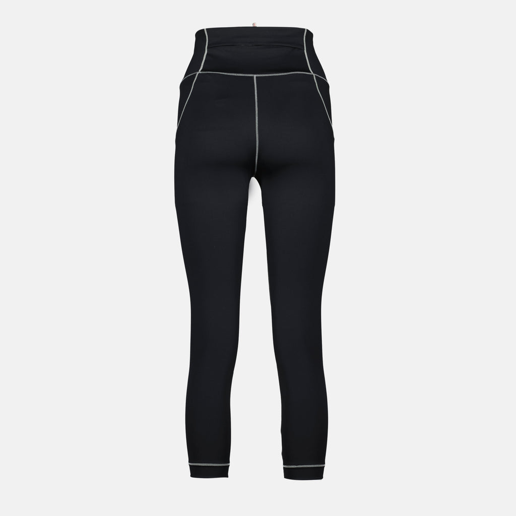 Moncler Grenoble legging, black logo legging, luxury activewear, slim fit leggings, nylon stretch leggings