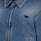 Immagine di una giacca in denim blu di Prada per donne - Stagione Primavera-Estate 2026 - Vista dettagliata 1